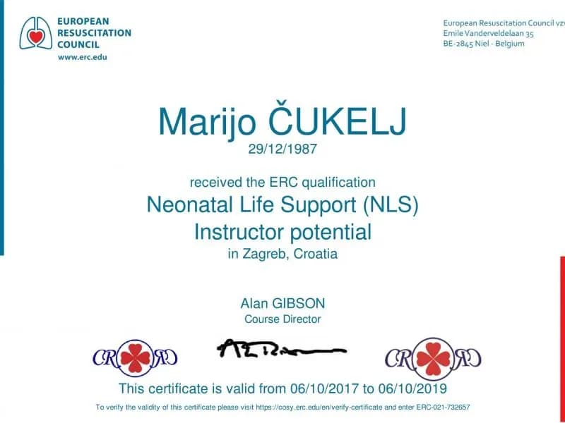 dr. Marijo Čukelj – certifikat 11
