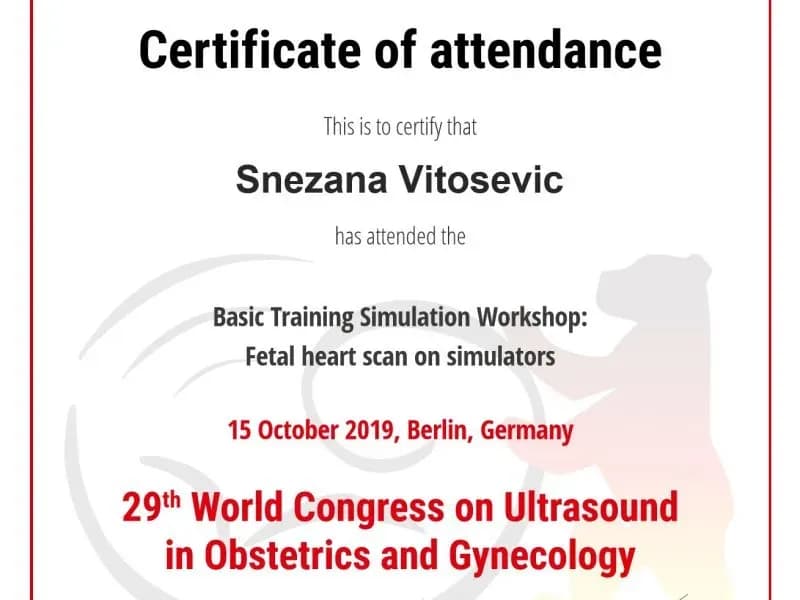 dr. Snješka Vitošević – certifikat 6